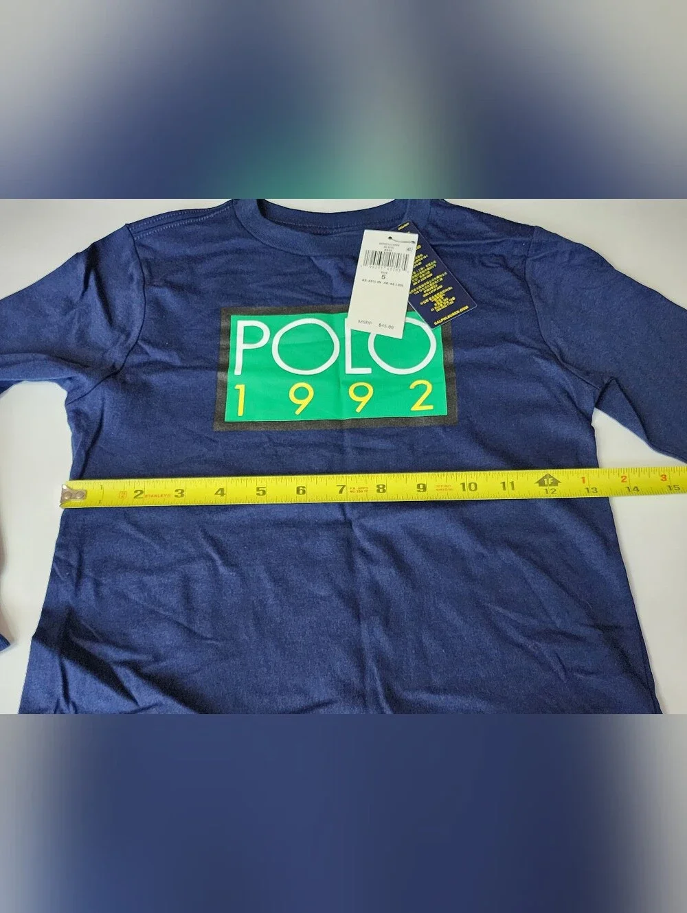 NWT Polo Ralph Lauren Graphic 1992 Long sleeve Shirt Kids Size 5